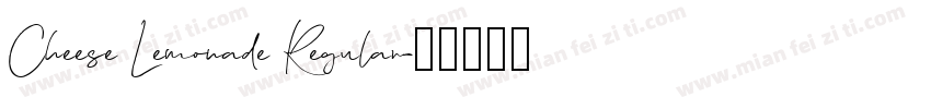Cheese Lemonade Regular字体转换